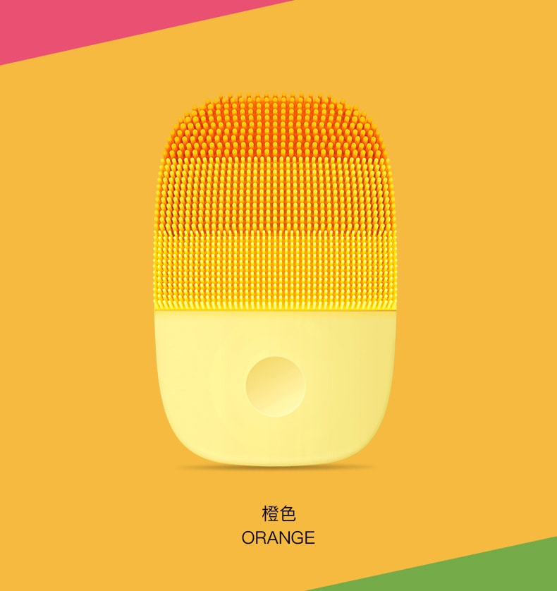 中国直邮 INFACE 硅胶震动洁面仪 电动洗脸仪 毛孔清洁器 100%防水可充电 粉色