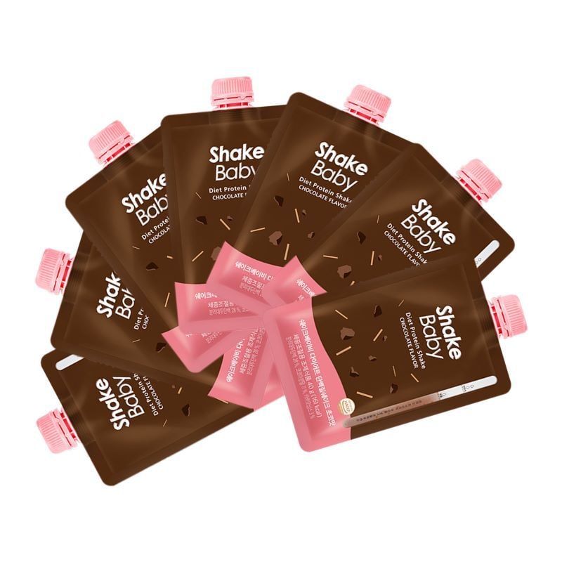 韓國SHAKEBABY 巧克力蛋白奶昔 袋裝低熱量移動代餐 (40gx7ct)