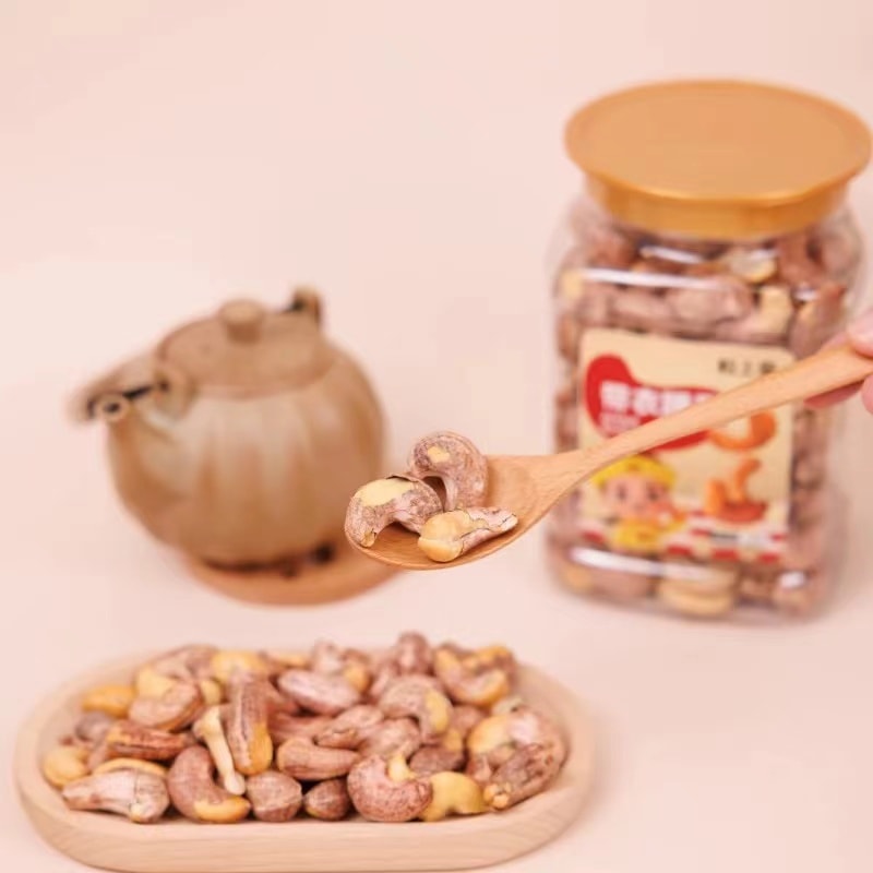 【中国直邮】 粒上皇 带衣紫皮腰果 455g 坚果 炒货 零食