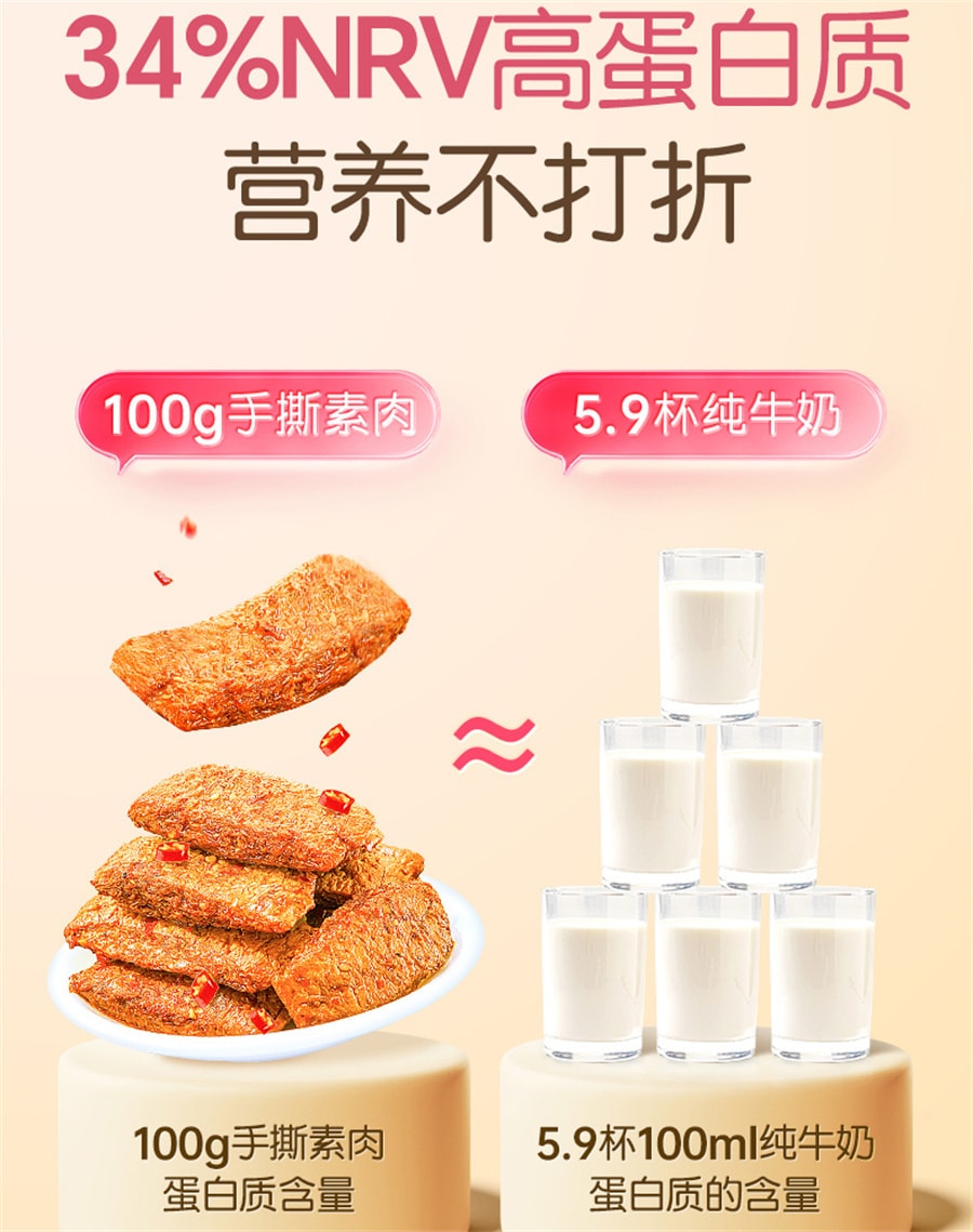 【中国直邮】 孕味食足 孕妇辣条手撕素肉适合孕妇吃的小吃零食孕期食品辣味解馋  200g/袋