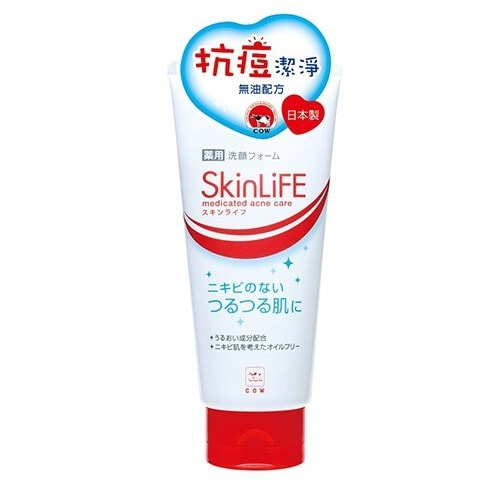 日本 COW 牛乳 SKINLIFE 抗痘护理保湿洁面乳 130g