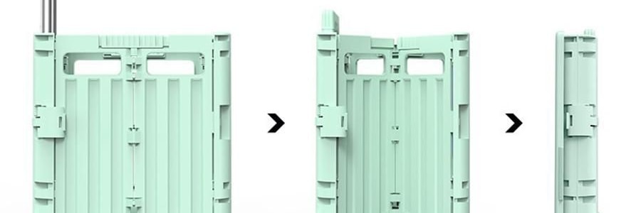 小帮手 买菜购物拉货可折叠便携轻便小推车 四轮万向轮 带盖板 65L 绿色