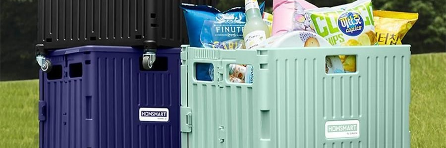 小帮手 买菜购物拉货可折叠便携轻便小推车 四轮万向轮 带盖板 65L 绿色