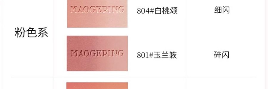 MAOGEPING毛戈平 云纱悦色渐变腮红 #804白桃颂 3.6g
