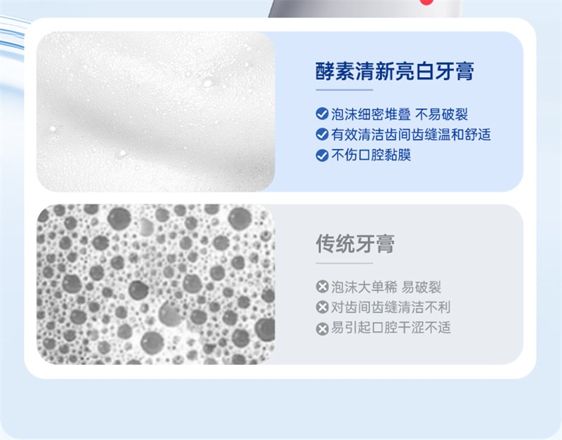 【中国直邮】仁和匠心 酵素牙膏美去白黄口臭成人洗白神器官方正品女男士专用 100g
