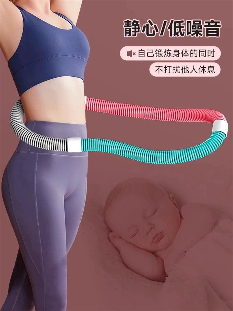 【中國直郵】 親太太 呼拉圈收腹不傷腰女瘦肚子彈簧軟體呼拉圈 粉綠灰 1件裝