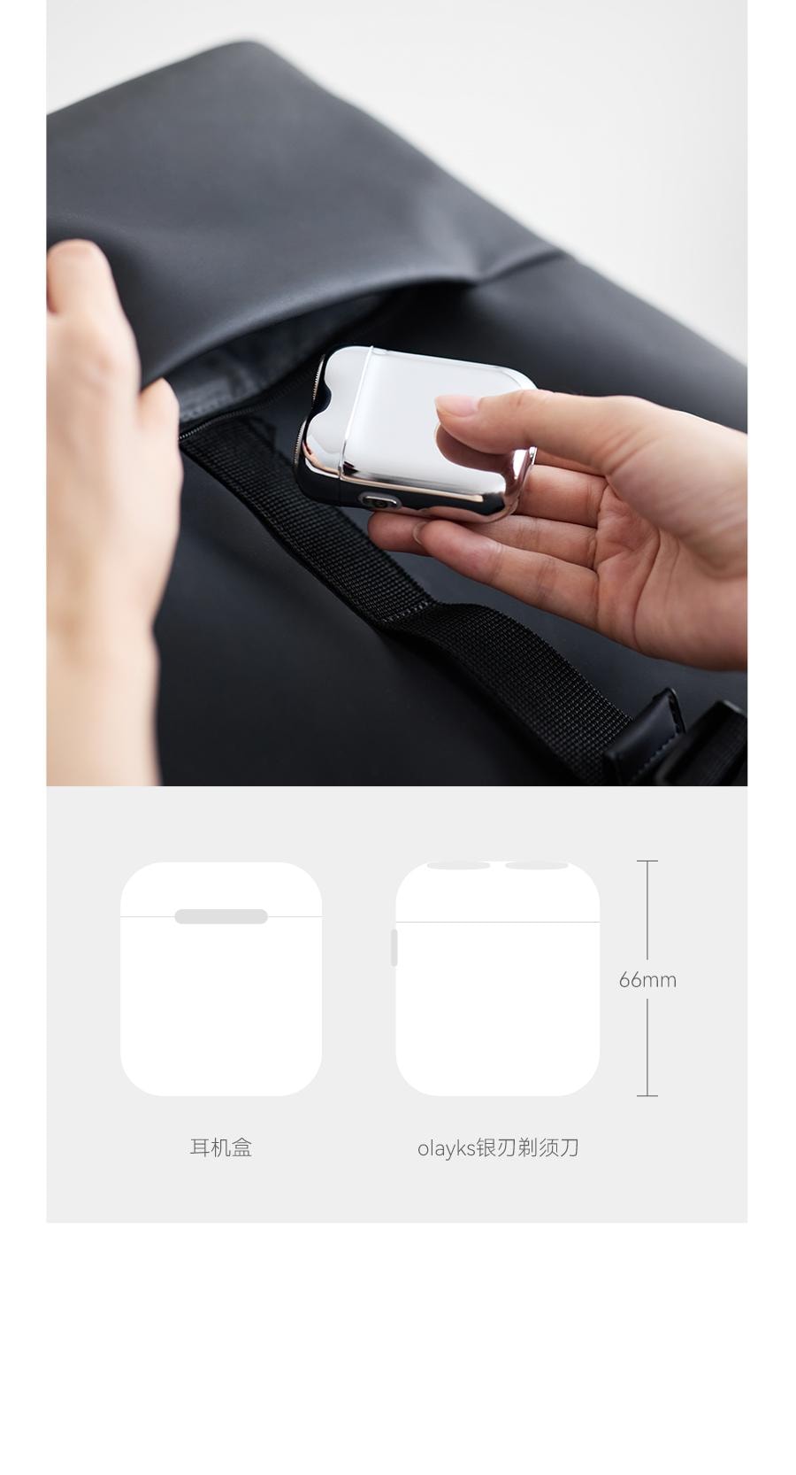 OLAYKS 2025 新款电动剃须刀干湿两用便携迷你刮胡刀双刀头浮动磁吸设计精钢机身快充可水洗智能控压适合旅行送礼男士圣诞节礼物