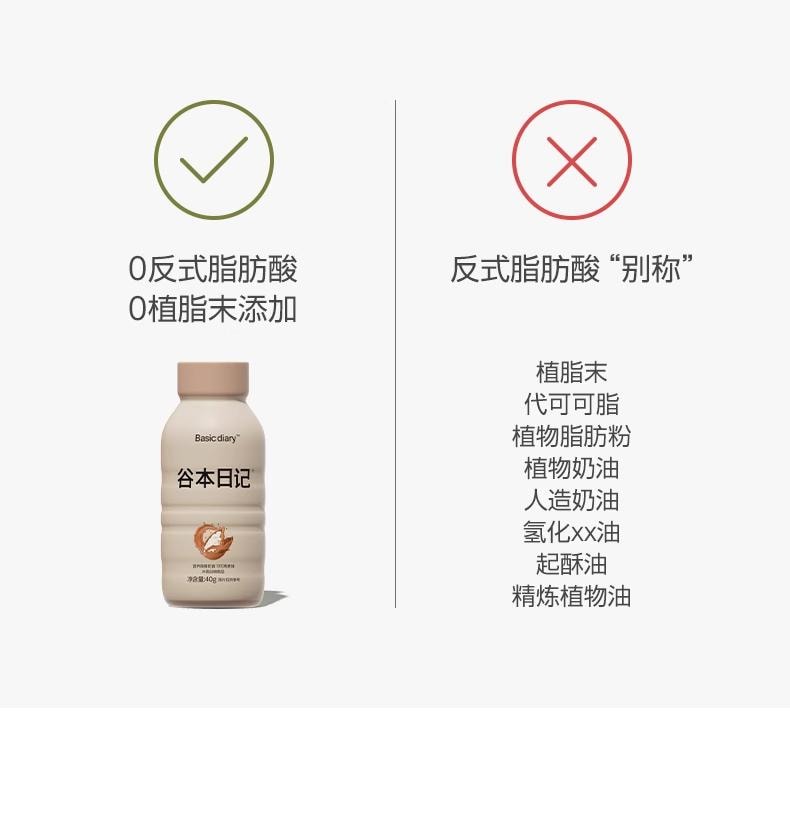 【中國直郵】 谷本日記 代餐奶昔粉飽腹高蛋白早晚餐速食沖飲膳食纖維營養輕食品 楊枝甘露口味 1盒6瓶 6*40g