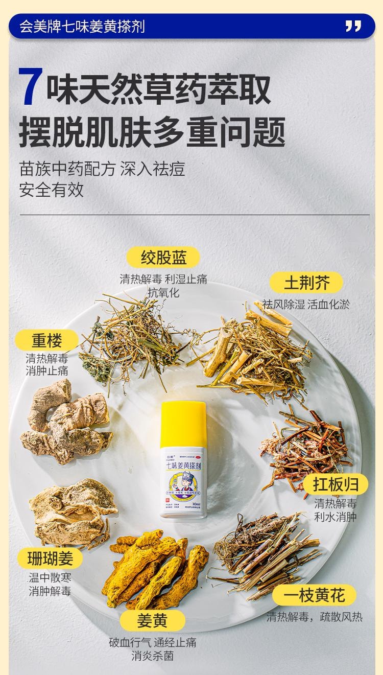 Seven-Flavor Turmeric Liniment 10ml per box