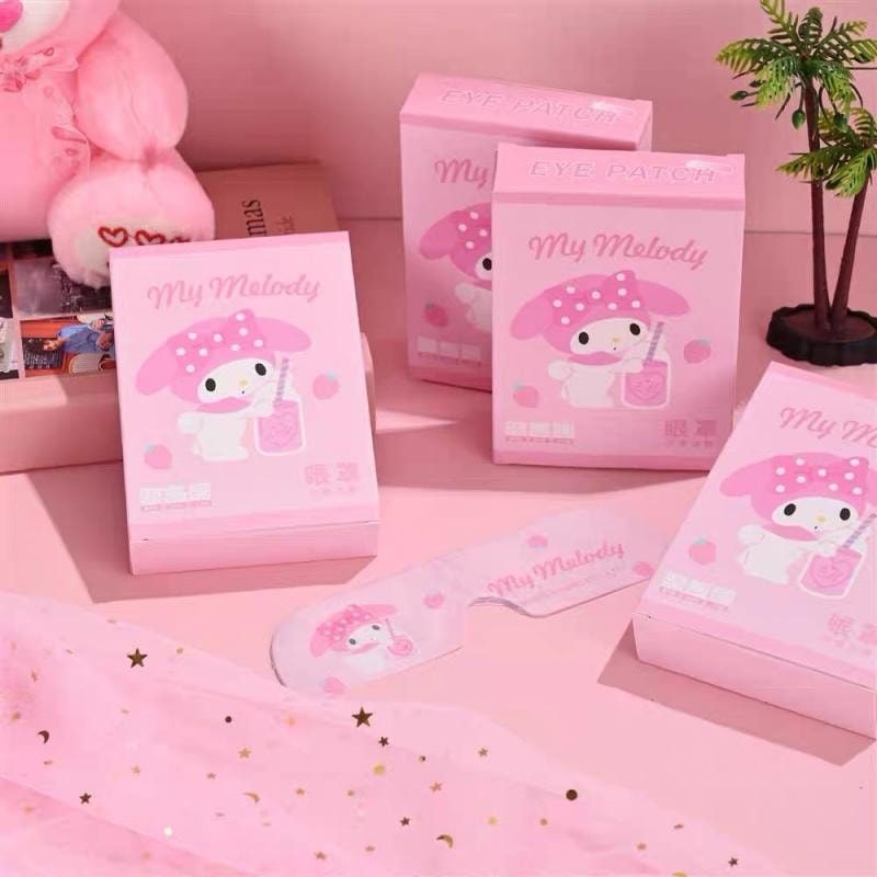  FOXTAIL SANRIO 三麗鷗冰敷眼罩 緩解眼部疲勞 一次性 卡通冰涼眼貼 - 1盒(6片裝) 美樂蒂