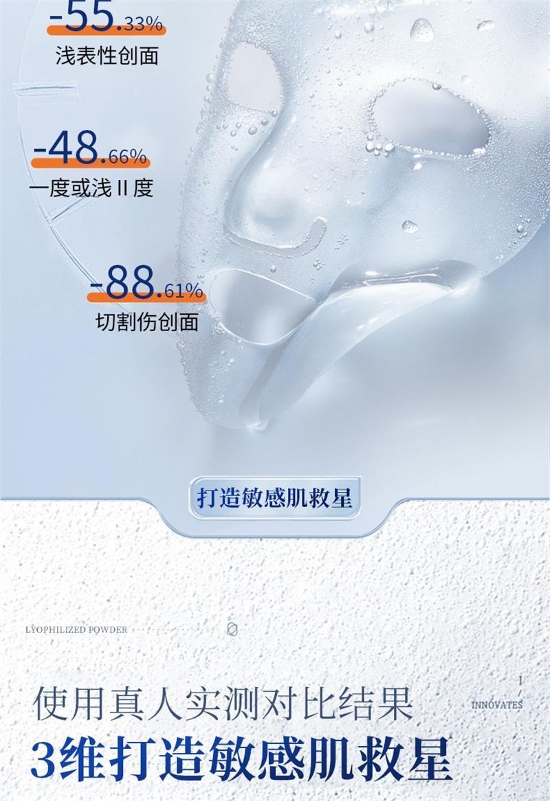 【中国直邮】 舒奈美 重组III型胶创面修护敷料 医用原蛋白敷料院线美容术后面膜 4片/盒