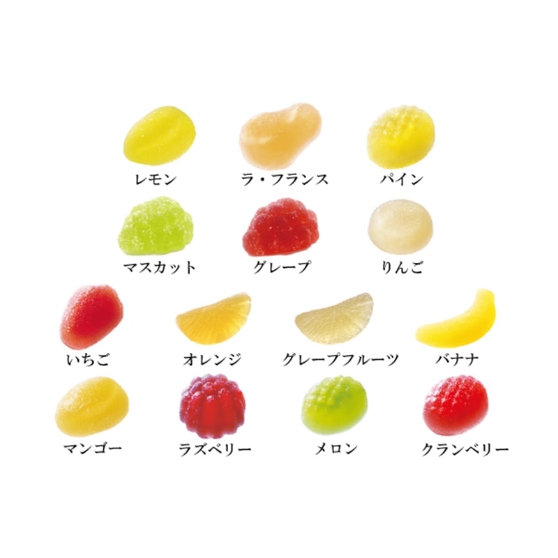 【日本直邮】日本洋果子 西洋果子鹿鸣馆 添加纯天然水果胶原和植物纤维 14种水果果冻软糖14枚入