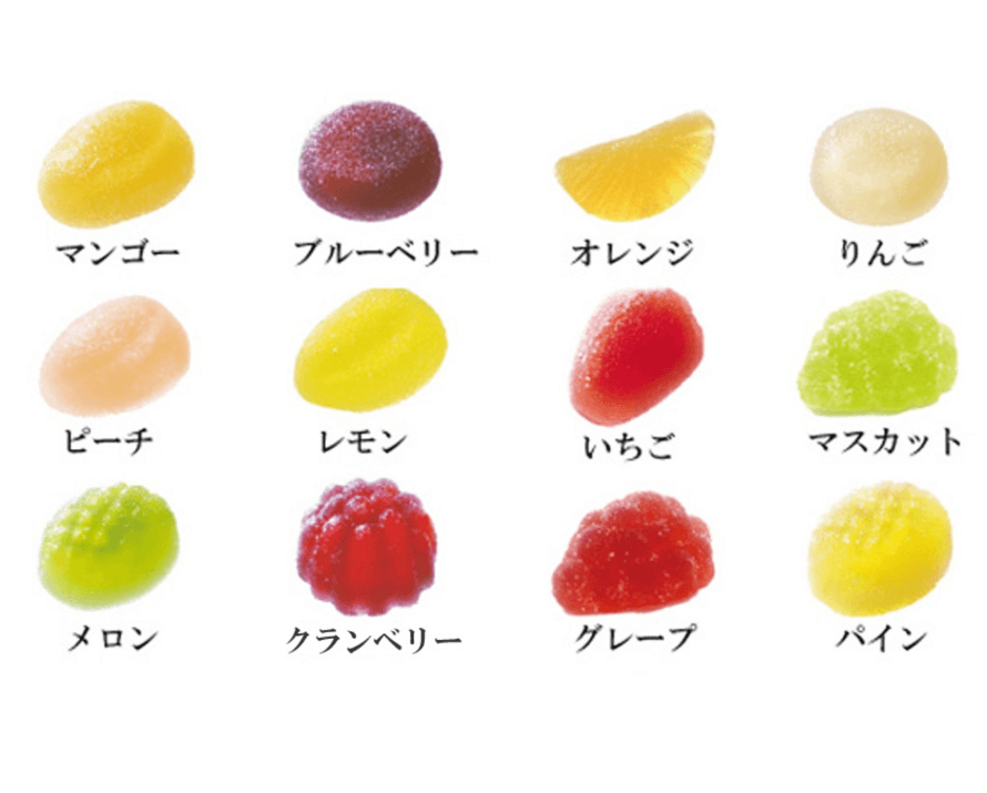 【日本直邮】西洋果子鹿鸣馆水果果冻软糖限定礼品添加水果胶原和植物纤维 12种口味22枚入