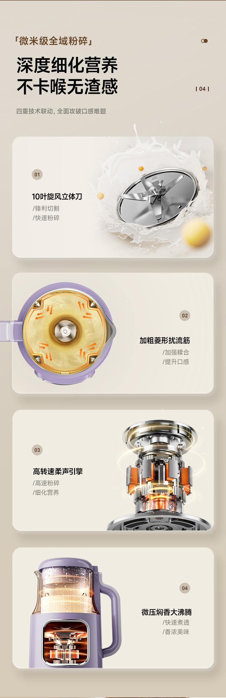 大宇同款北美电压Poros微压全不锈钢破壁机带静音罩(1000ML)