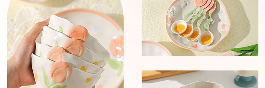 川島屋 小清新餐具 雙耳碗 7''