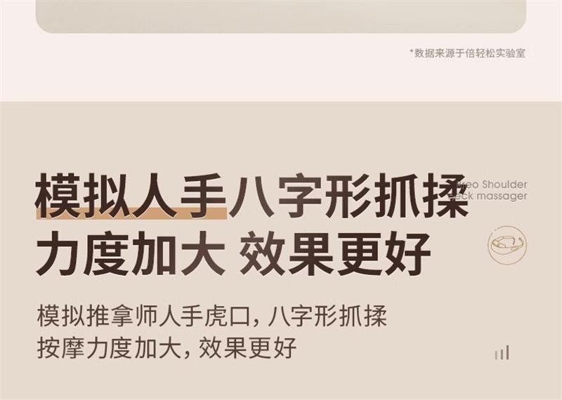 【中国直邮】 倍轻松 肩颈按摩仪揉捏斜方肌颈椎按摩器脖子N5mini 1台