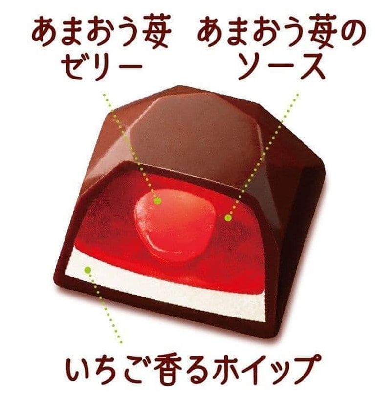 【日本直郵】日本不二家 期限限定 LOOK草莓夾心流心巧克力 7粒
