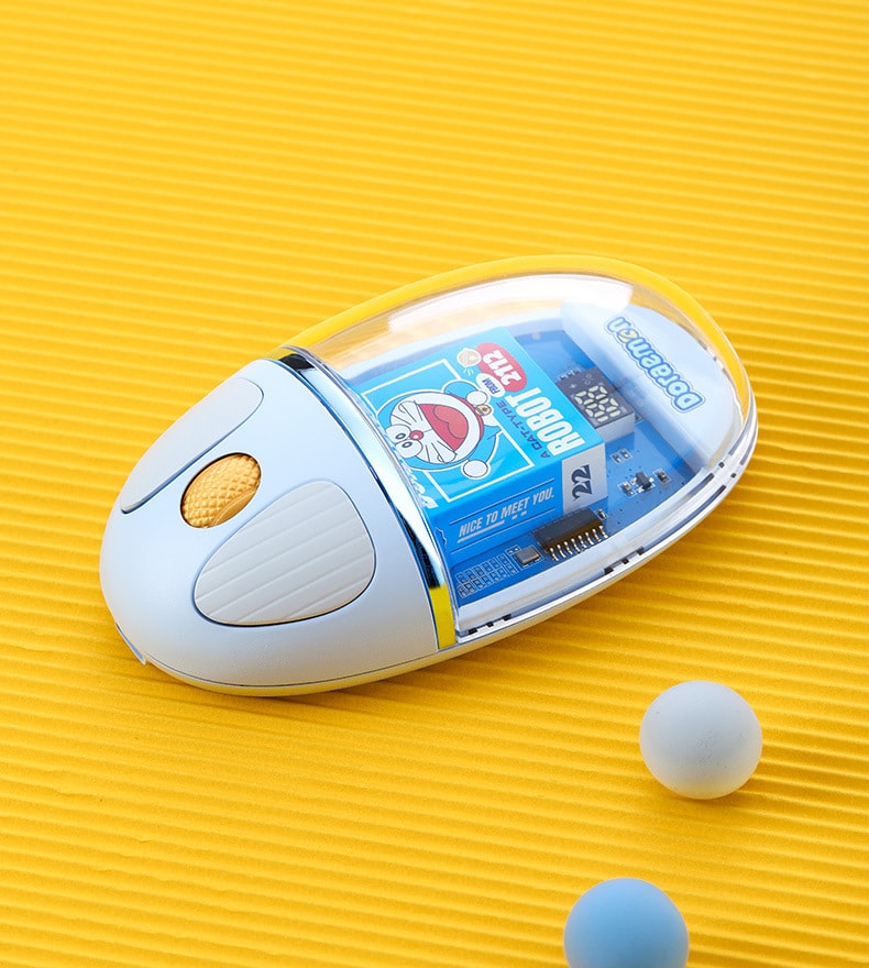 中国直送】ドラえもん コミックブック 透明ワイヤレスマウス