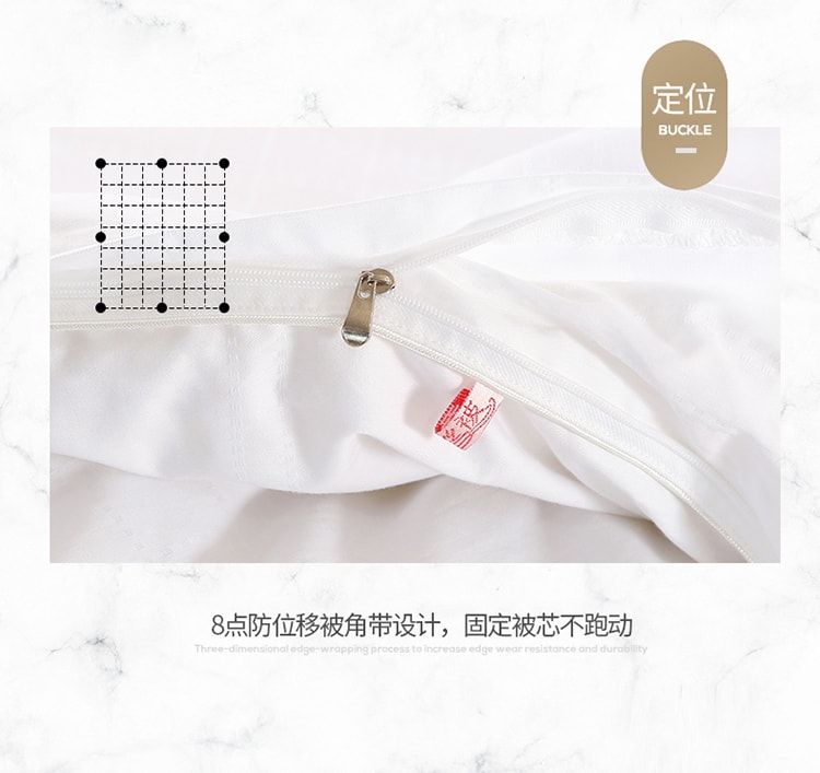 【中国直邮】Lullabuy桑蚕丝被子 100%纯桑蚕丝被芯 白色 Double Size 2KG