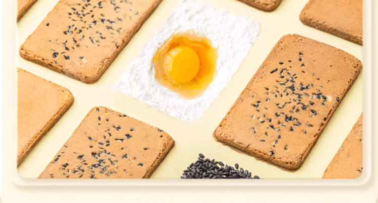 中国 旺旺 黑芝麻味 铁板煎饼 116克 黑芝麻鸡蛋煎饼 休闲零食下午茶