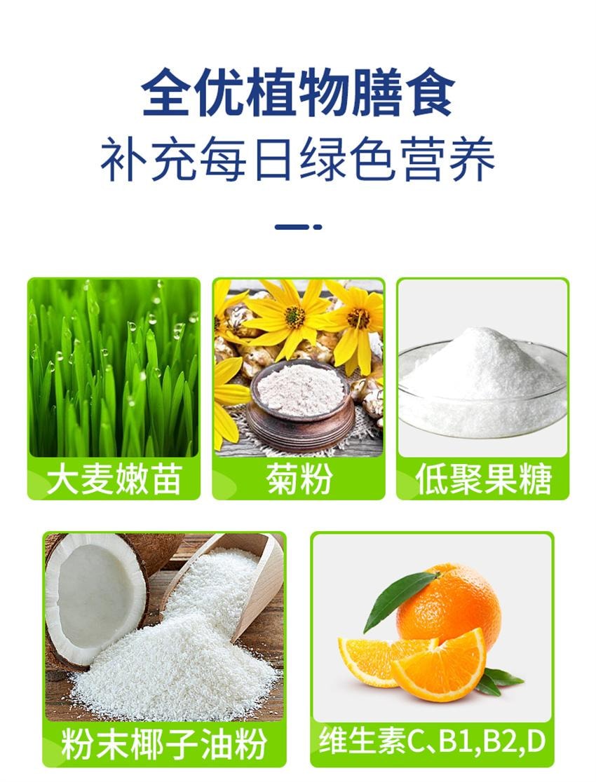 【中国直邮】 沁晚香 益生元青汁 全优植物益生元青汁 高膳食纤维 富含维生素C 90g/盒