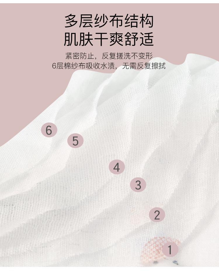 【中國直郵】 小方 寶寶口水巾 新生嬰兒毛巾純棉超柔軟洗澡洗臉毛巾5條裝25cm*25cm(花色隨機)