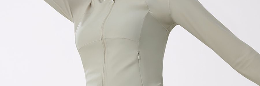 BENEUNDER蕉下 女士凉感防晒衣防晒服 运动上衣 修身款 UPF50+ 霜奶白 165/88A L码 【国内尺寸 码数偏小】【杨幂同款】