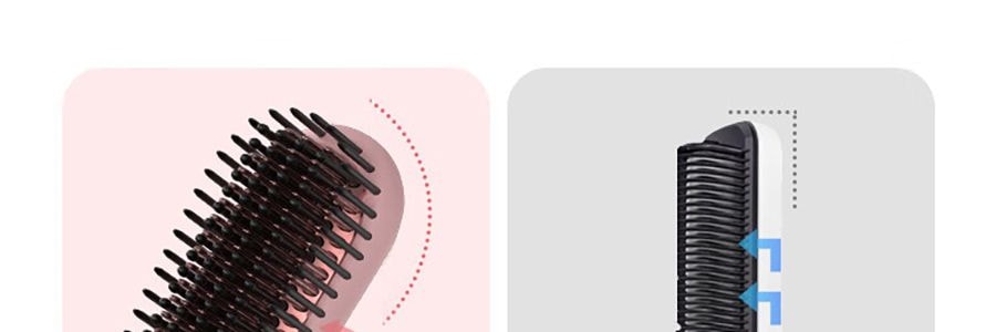 TSUYAGLA崔娅 负离子直发梳 不伤发家用拉卷直两用电梳子 神器卷发梳卷发棒 QS118 粉色第二代 宽电压