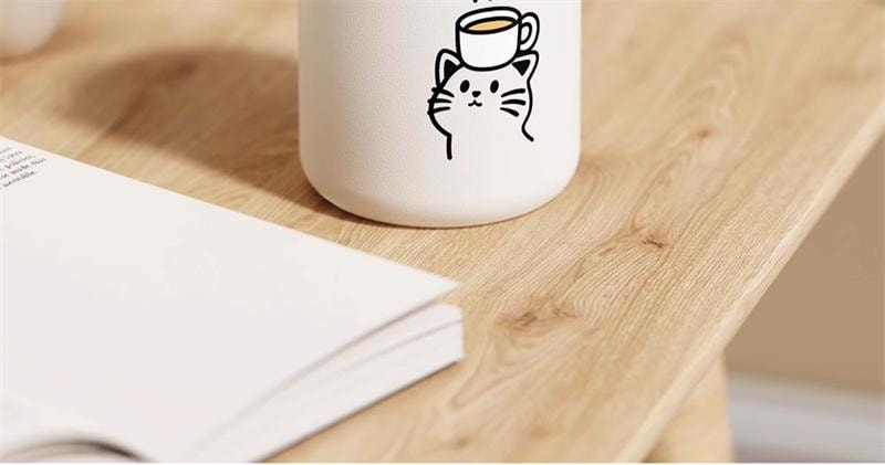 ZOWOKI 造物集 316不锈钢保温杯 女生 高颜值 大容量 吸管杯子 儿童 保温壶-联名款小萌 1个*|