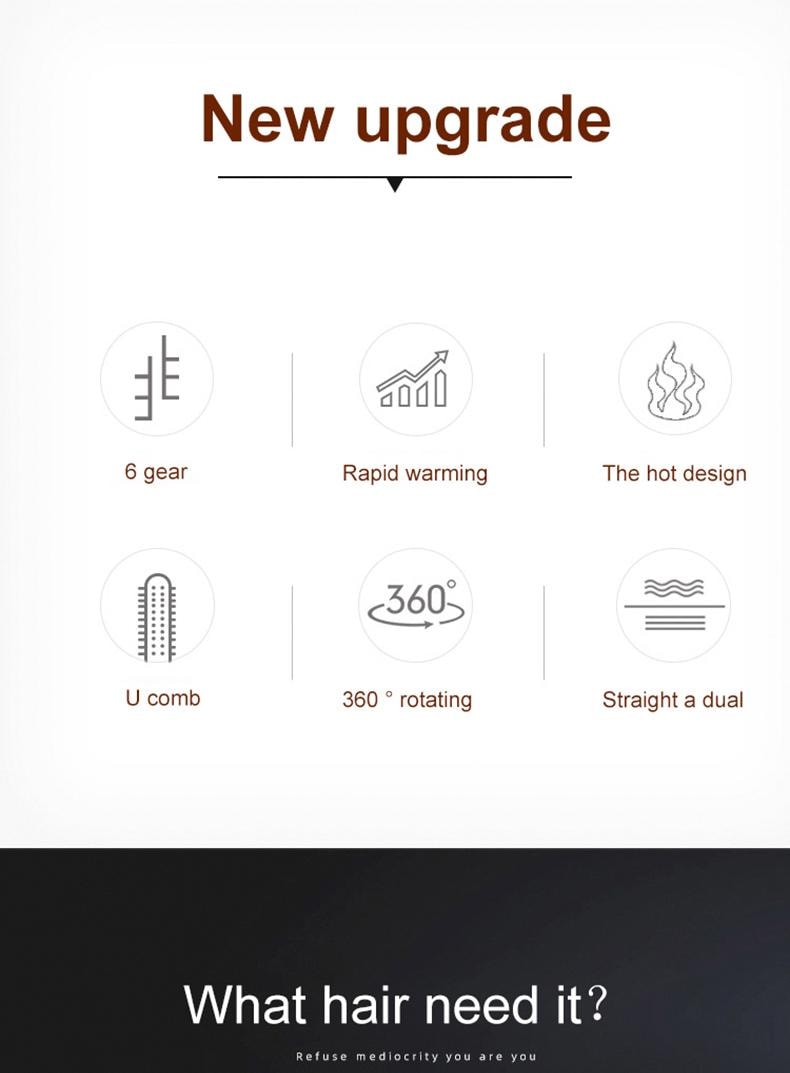 金米 直髮梳 捲髮棒 兩用電梳子 夾板防燙 直髮夾 KD388A 1台