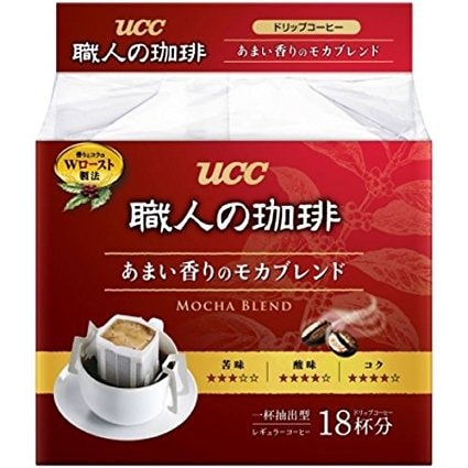 【日本直邮】UCC 滴滤滴漏挂耳咖啡醇香摩卡咖啡粉 18包