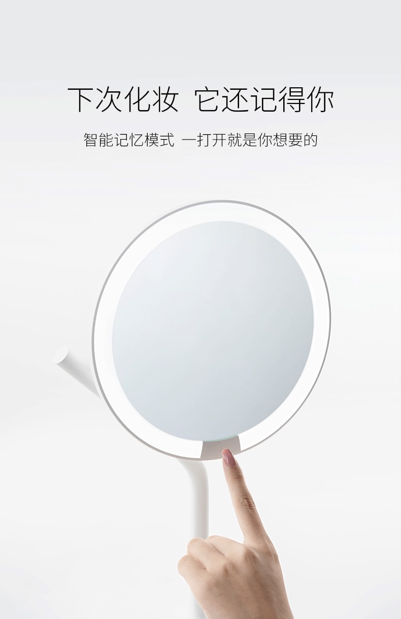 【春促特惠】中國直郵AMIRO覓食化妝鏡led日光美妝鏡帶5倍放大鏡Mini2系列白