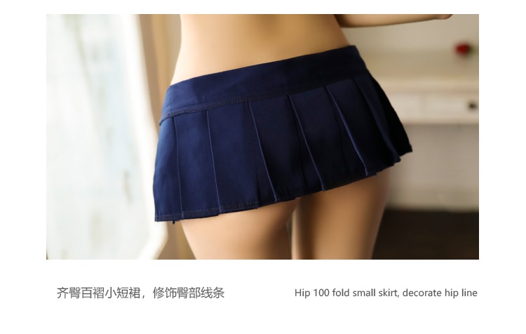 中国直邮 瑰若 性感透视制服套装 蓝色均码一套 情侣调情 房事必备