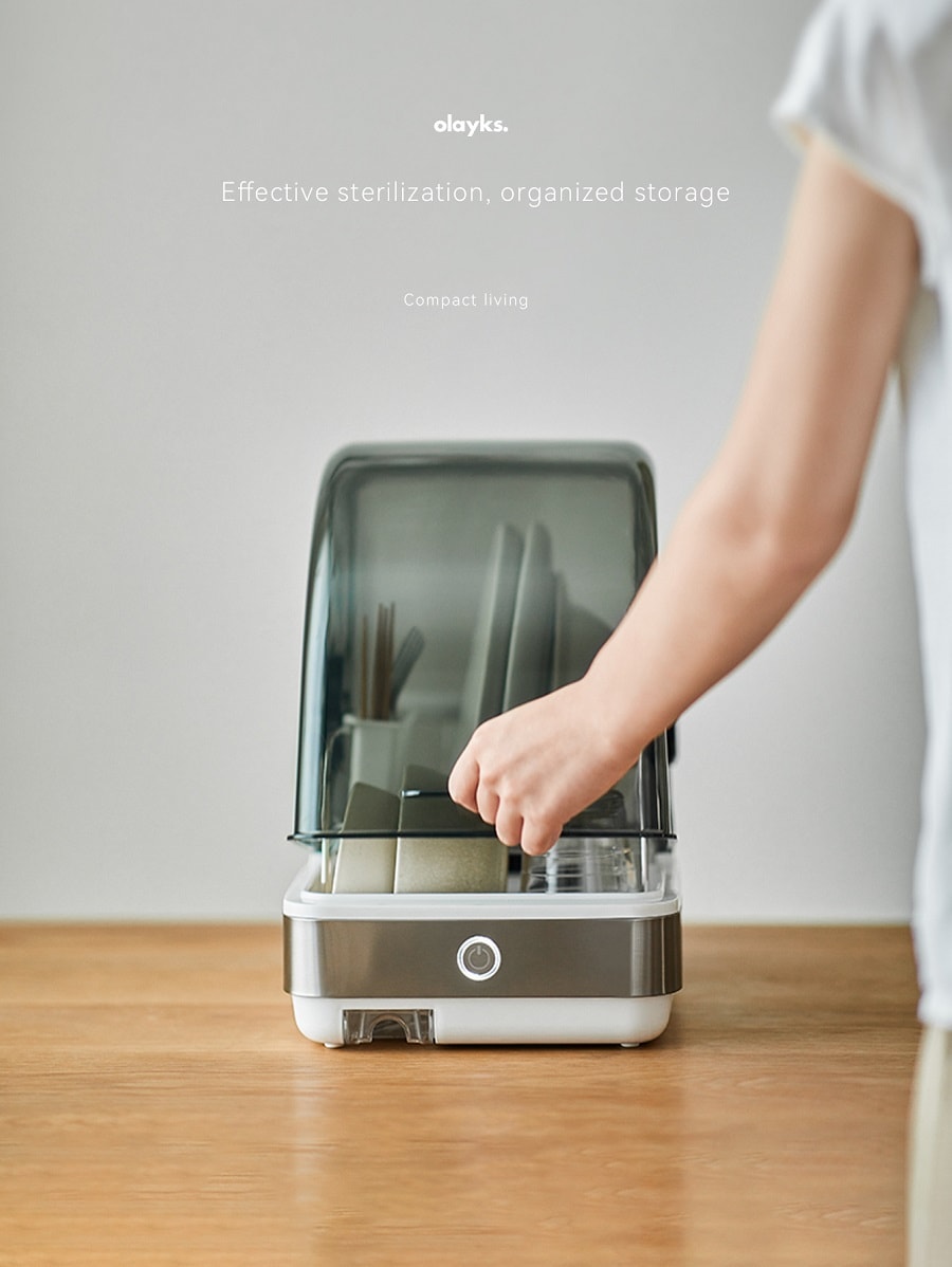 OLAYKS 22L 消毒櫃 白色 奶瓶消毒 餐具烘乾 桌上型 家用小型 22L 100~120V通用