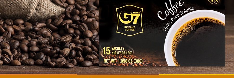 越南中原 G7无糖速溶黑咖啡 15包入 30g