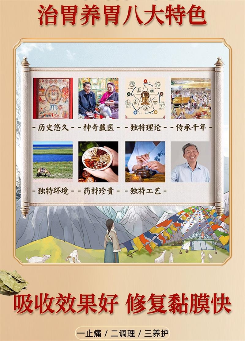 【中國直郵】 A1 中國 雪山胃寶丸24丸/盒正品胃脹痛慢性胃炎胃寒脾胃虛弱養胃健胃消食腸胃用藥