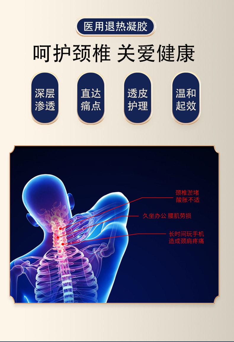 【中國直效郵件】健醫師 醫用退燒凝膠-頸椎部位型 適用於頸部疼痛僵直麻木 30ml/瓶