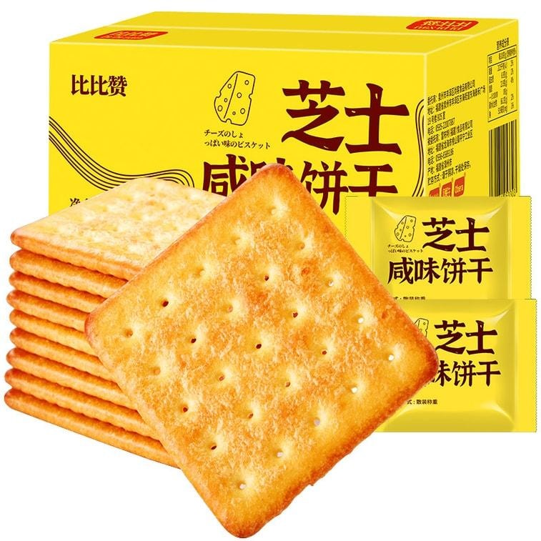 【中國直郵】 比比贊 起司鹹味餅乾爆款零食小吃網紅好吃休閒食品380g/盒