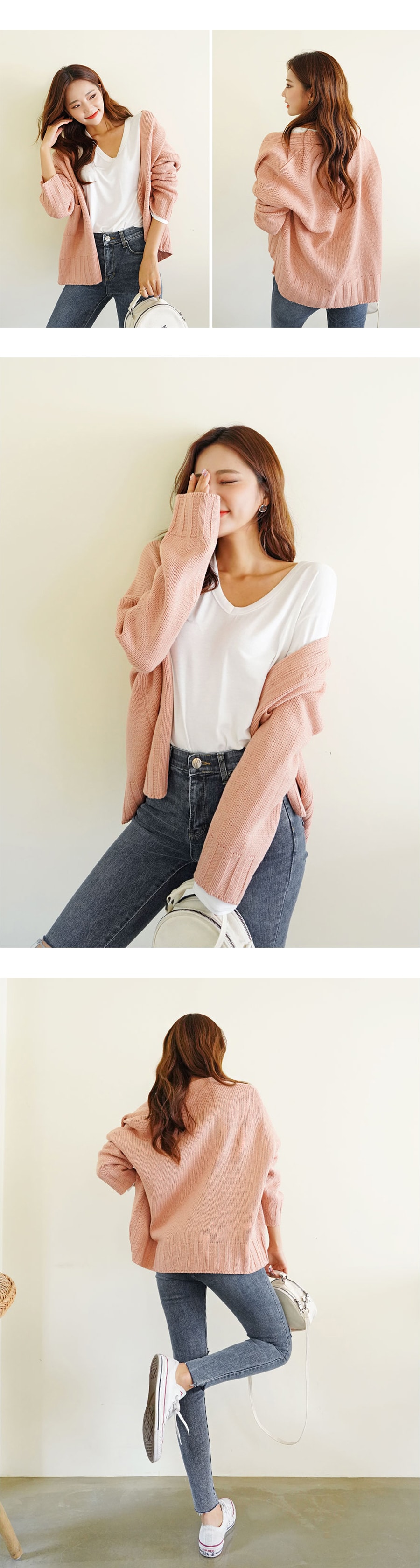 [韩国直邮] SSUMPARTY 韩国开襟衫女秋季时装 #粉红色 均码(S-M)