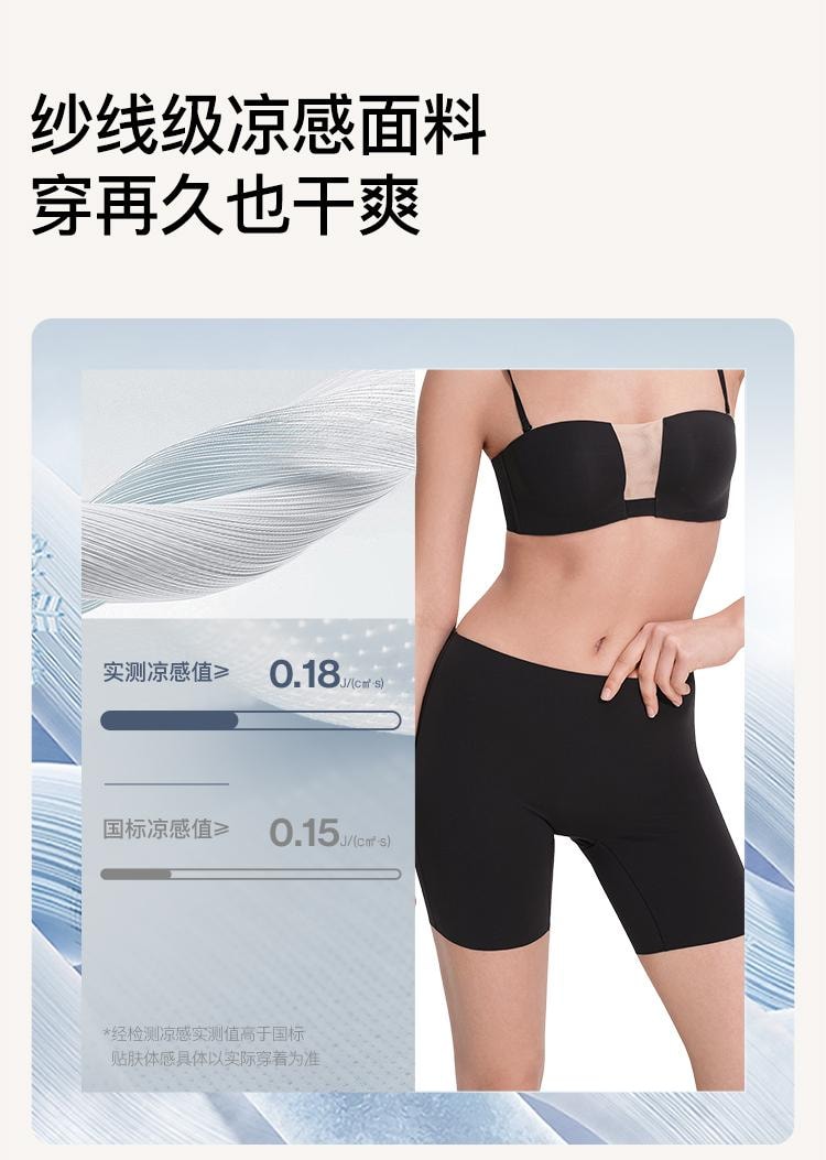 【赠品】中国 ubras裸感无痕包臀安全裤 (两条装) 瓷肌色 + 瓷肌色 M
