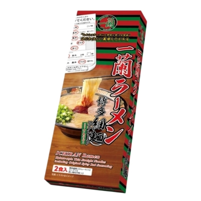 日本ICHIRAN一蘭 一蘭拉麵 日式豚骨湯拉麵 直面 1盒裝(2人份)