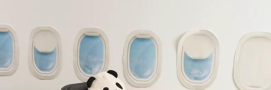 THE BEAST野兽派 旅行小憩套装 毯子帆布袋颈枕 熊猫嘭嘭PANDA POMPOM 