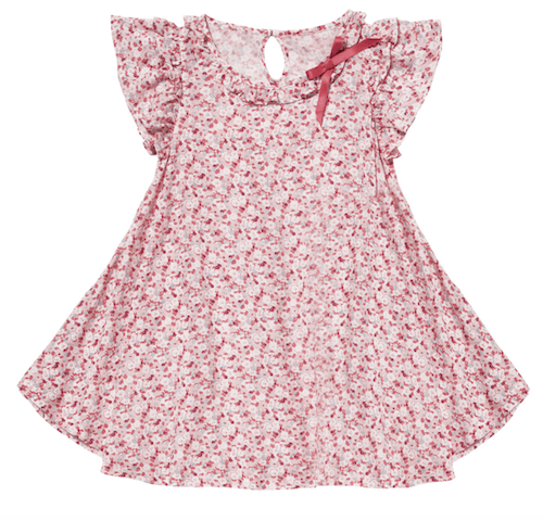 Girl Floral Print Sleeveless Dress #Pink (3-4yrs 110cm)