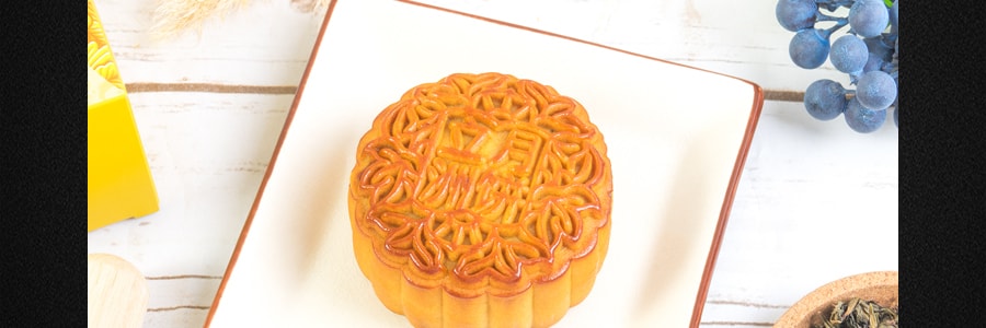 【全美超低價】香港立洲 雙黃白蓮蓉月餅 1枚入 190g