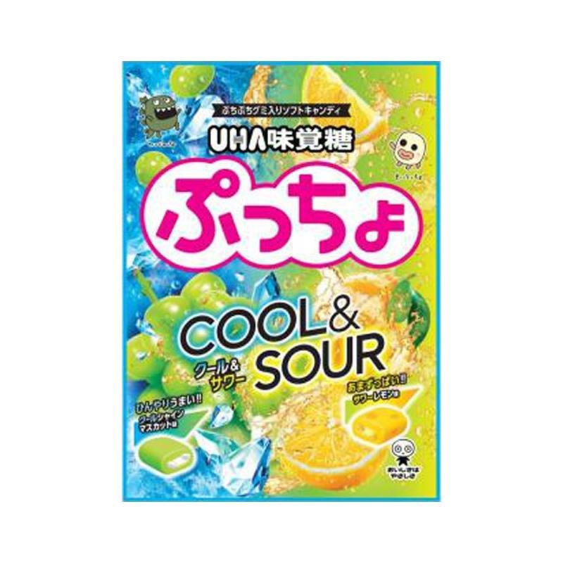 【日本直郵】UHA悠哈 味覺糖 水果夾心糖 提子&檸檬口味 68g