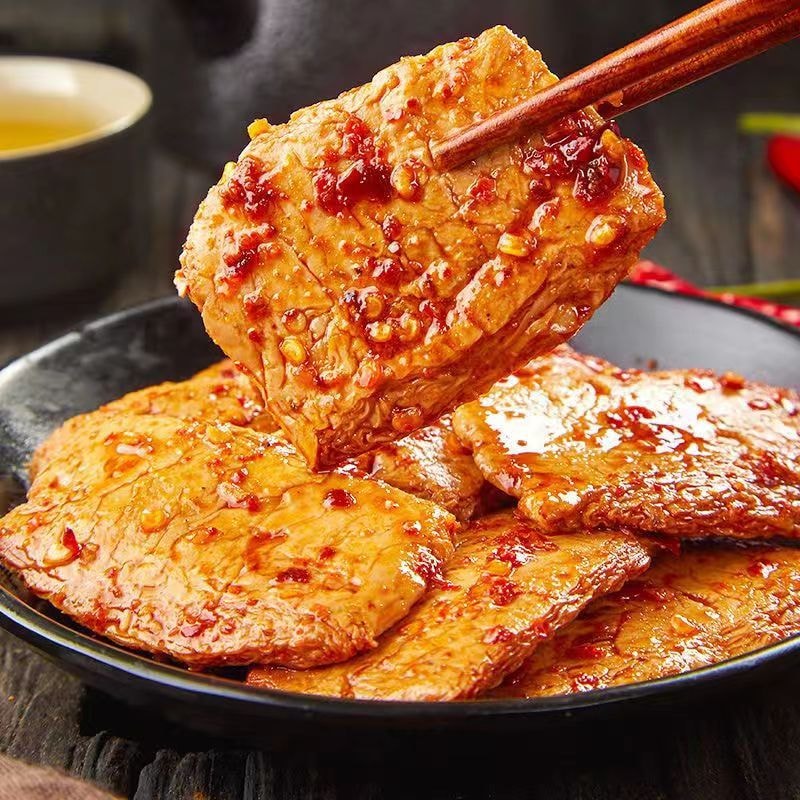 [中國直郵]比比贊 手撕素肉 辣味燒烤口味混合裝6包