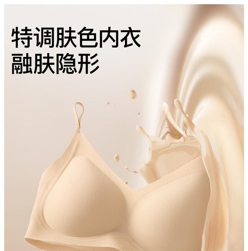 【中国直邮】 SecretWorld 无痕内衣女小胸聚拢隐形肤色粉底液细肩带 隐形肤 1条装 S码