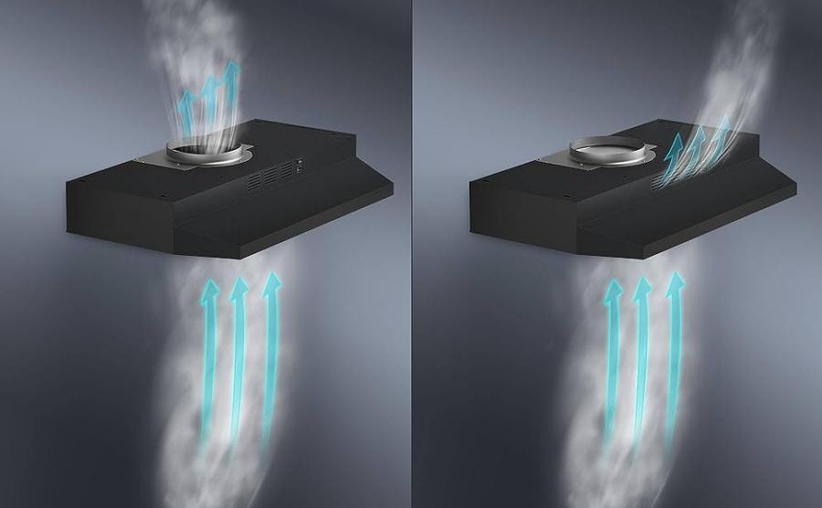 美国 SNDOAS 30英寸橱柜下抽油烟机带LED灯和2档排气扇 黑色