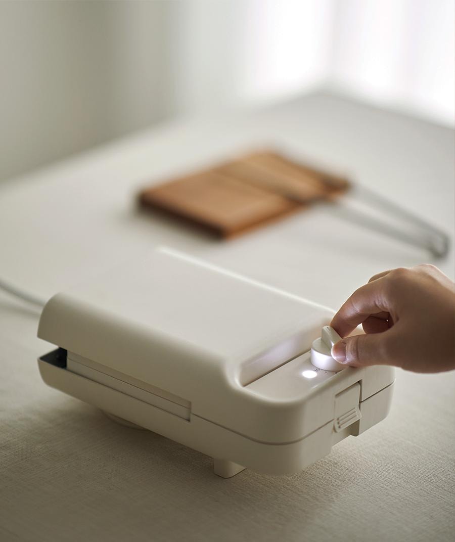 OLAYKS 宿舍/宿舍神器 早餐机华夫饼机 | 家用华夫饼三明治机 2 合 1 烤架带可拆卸不粘 多功能烤吐司全自动烤面包