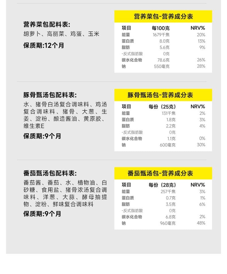 【中国直邮】 窝小芽 儿童桶装冲冲方便面 无添加剂面条即食82g/桶